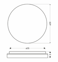 LAMPA SUFITOWA GANDAVA PLAFON 24W LED BIAŁO DREWNIANY 4000K