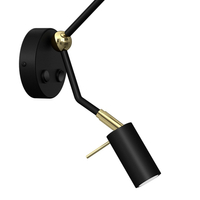 Milagro - Kinkiet SENSO Black/Gold 1xE27 + 1x mini GU10