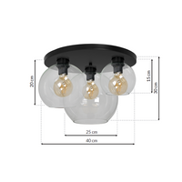 Milagro - Lampa sufitowa SOFIA CLEAR 3xE27