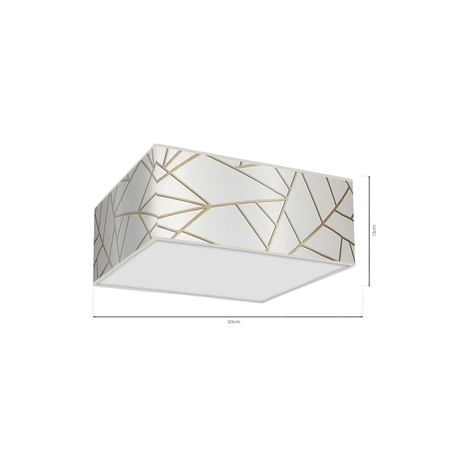 Milagro - Lampa sufitowa ZIGGY WHITE White/Gold 3xE27