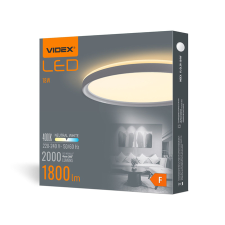 Plafon LED oprawa sufitowa biała okrągła 18W 4000K 1800lm VL-DL3R-184W