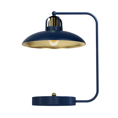 Milagro - Lampka biurkowa FELIX NAVY BLUE/GOLD 1xE27