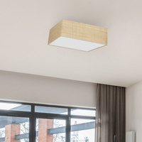 Milagro - Lampa sufitowa MARSHALL WHITE / RATTAN 2xE27
