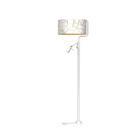 Milagro - Lampa podłogowa ZIGGY WHITE White/Gold 1xE27 +        1x mini GU10