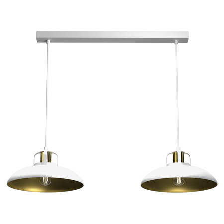 Milagro - Lampa wisząca FELIX WHITE/GOLD 2xE27