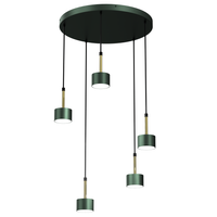 Milagro - Lampa wisząca ARENA GREEN/GOLD 5xGX53