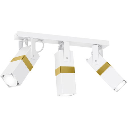 Milagro - Lampa sufitowa VIDAR WHITE/GOLD 3xGU10