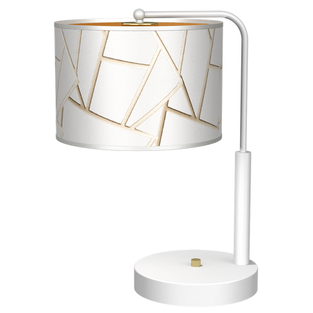 Milagro - Lampka nocna ZIGGY WHITE White/Gold 1xE27