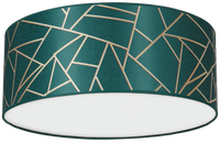 Milagro - Lampa sufitowa ZIGGY GREEN Gold/Bottle green  2xE27  Ø40cm
