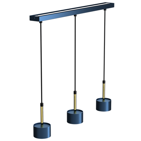 Milagro - Lampa wisząca ARENA BLUE/GOLD 3xGX53