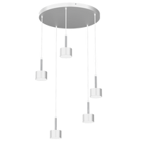 Milagro - Lampa wisząca ARENA WHITE/SILVER 5xGX53