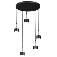 Milagro - Lampa wisząca ARENA BLACK/SILVER 5xGX53