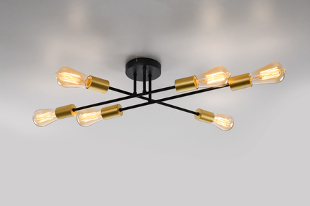 Crespilo lampa sufitowa czarny 6x40w e27