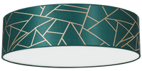 Milagro - Lampa sufitowa ZIGGY GREEN Gold/Bottle green 3xE27 Ø60cm