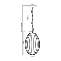 Milagro - Lampa wisząca BRAGA SMOKED 1xE27