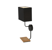 Keto lampa kinkiet czarny 1x40w e14 abażur czarny z włącznikiem