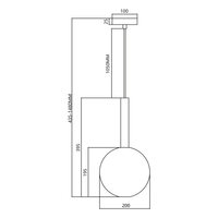 Milagro - Lampa wisząca NIKO GOLD 1xG9 fi 200