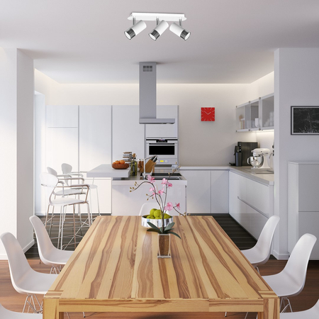 Milagro - Lampa sufitowa DANI WHITE/CHROME 3xGU10