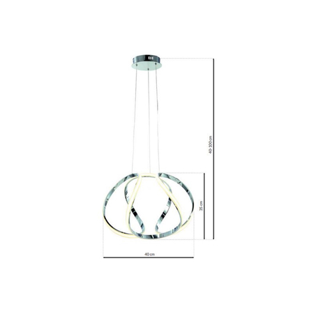 Milagro - LAMPA WISZĄCA GLOBE BLACK 50W LED