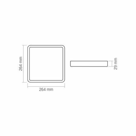 Panel natynkowy LED plafon sufit kwadrat 24W