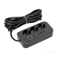 Przedłużacz LINEA PRO 3gn+4USB/1USB-C/5m/Zu+W czarny Kobi