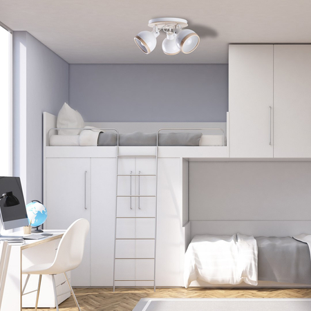 Milagro - Lampa sufitowa OVAL WHITE 3xE27