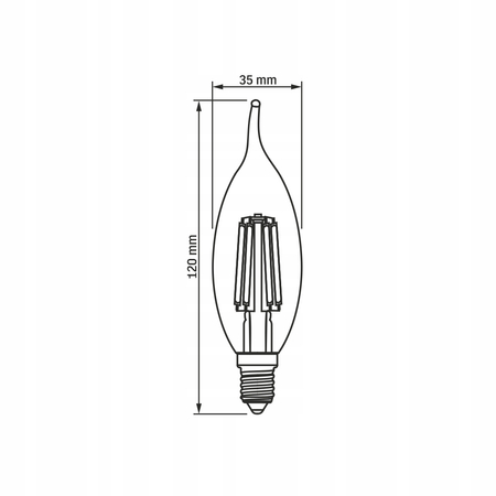 Żarówka LED Filament 6W 680lm 2200K E14 ciepła