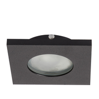 Oczko podtynkowe kwadratowe Lagos czarne IP65 1xGU10