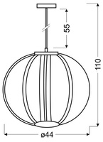 Candellux - Cansas Lampa Wisząca 44 Led 35W