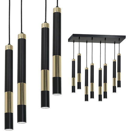 Milagro - Lampa sufitowa DALLAS GOLD 8x miniGU10