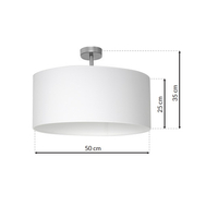 Milagro - Lampa podsufitowa CASINO WHITE/CHROME 1xE27