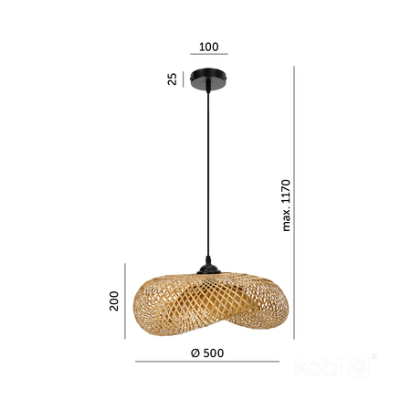 Lampa wisząca BOHO BRUGIA M 1xE27 Kobi Design