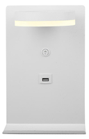 COMPACT LAMPA KINKIET 4W LED BIAŁY + ŁADOWARKA USB