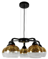 CROMINA GOLD LAMPA WISZĄCA 5X60W E27 CZARNY