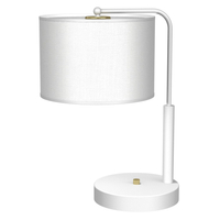 Milagro - Lampa gabinetowa ALBION  BIEL / BAWEŁNA 1xE27
