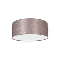 Milagro - Lampa sufitowa ZIGGY PINK Gold/Pink 2xE27 Ø40cm