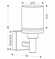 Saponia lampa ogrodowa kinkiet górny 17,8x25cmczarny 12W LED IP65