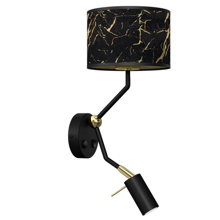 Milagro - Kinkiet SENSO Black/Gold 1xE27 + 1x mini GU10