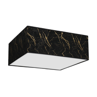 Milagro - Lampa sufitowa SENSO Black/Gold kwadrat 3xE27