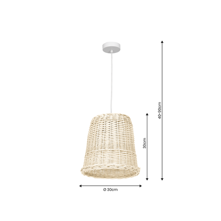 Milagro - Lampa wisząca VIMINI WHITE 1xE27