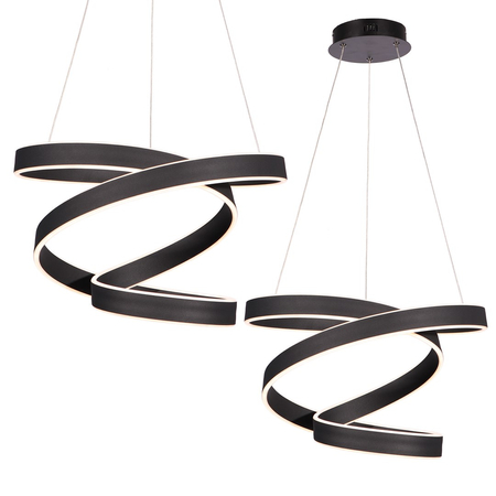 Milagro - Lampa wisząca ANDROMEDA BLACK 100W LED