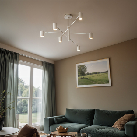 Lampa 6 x spot GU10 DD-40 biała SIENA