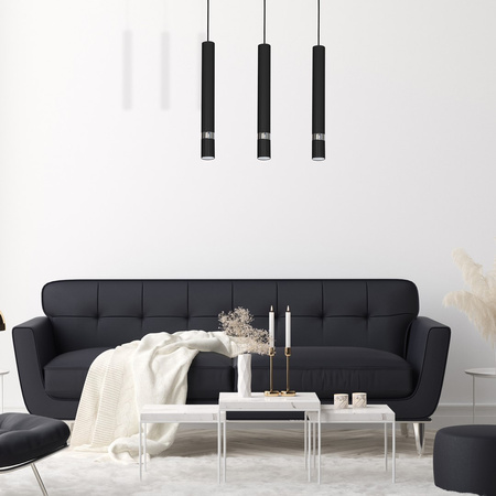 Milagro - Lampa wisząca JOKER BLACK/CHROME 3xGU10