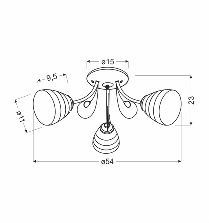 SIMPLI LAMPA WISZĄCA 3*40W E27  CHROM  Z KRYSZTAŁKIEM+KLOSZ Z PASKIEM