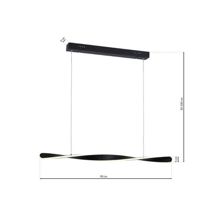 Milagro - Lampa wisząca SWIRL 24W LED