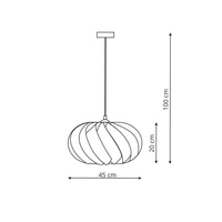 Jet lampa wisząca złota LP-023/1P GD