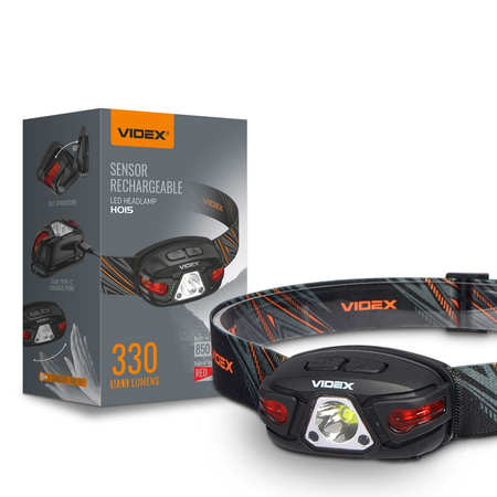 Latarka czołowa LED 5W 330lm IP67 czujnik ruchu