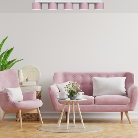 Milagro - Lampa sufitowa DIXIE Pink/White  5xGX53
