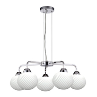 Madryt lampa wisz¹ca chrom 5x60W E27 klosz biały