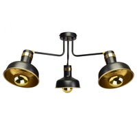 Milagro - Lampa sufitowa MARGO 3xE27 BLACK/GOLD 3xE27